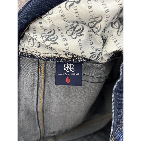 Rock & Republic Berlin Skinny‎ Jeans Womens Size 6 Stretch Blue Denim Pockets - Picture 4 of 12